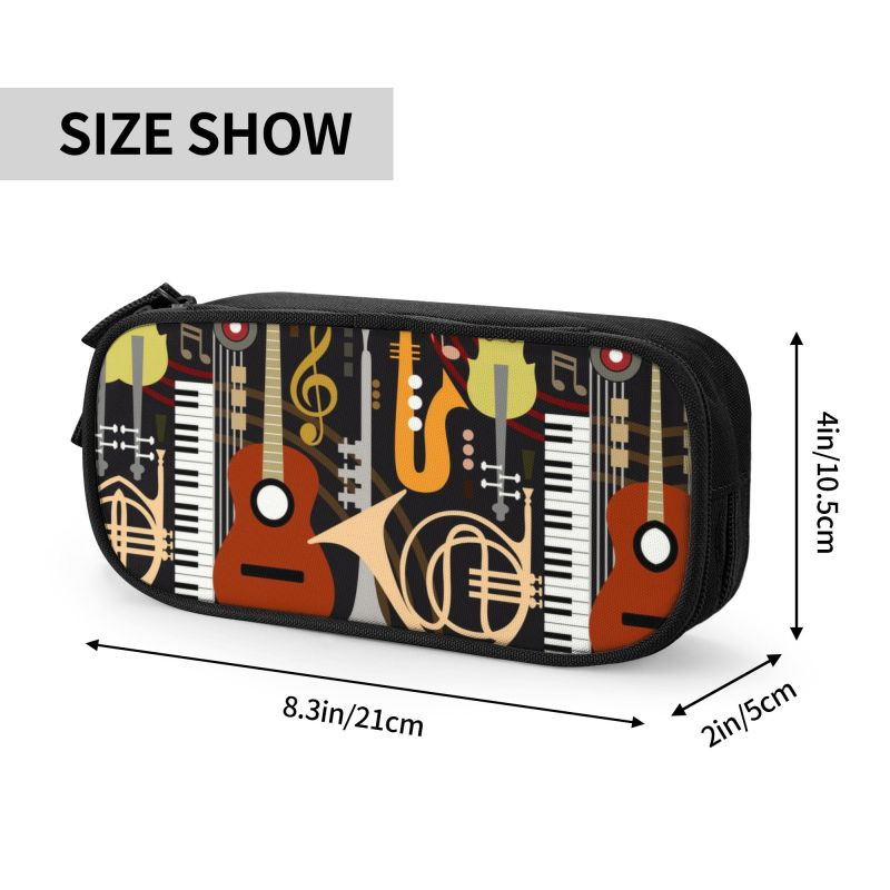 Prilagođeni glazbeni glazbeni instrumenti Slatke pernice Djevojčice Dječaci Glazbene note velikog kapaciteta Torba za olovke Školski pribor
