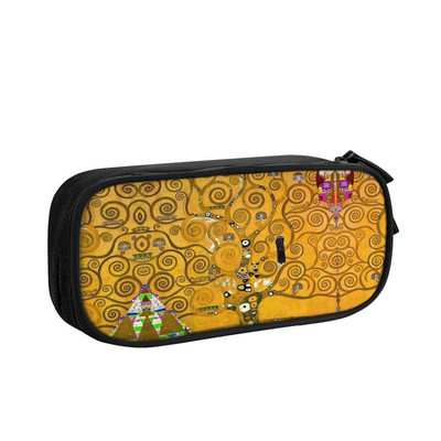 Slatka žena u zlatnim pernicama za djevojčice i dječake velikog kapaciteta The Kiss by Gustav Klimt Torba za olovke Pribor