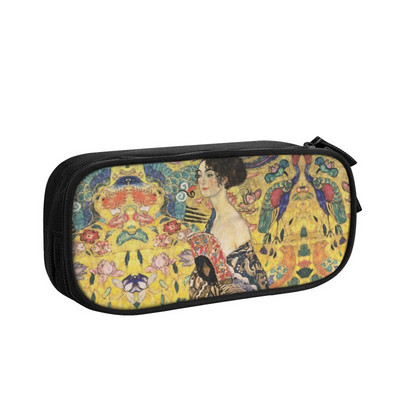 Slatka žena u zlatnim pernicama za djevojčice i dječake velikog kapaciteta The Kiss by Gustav Klimt Torba za olovke Pribor