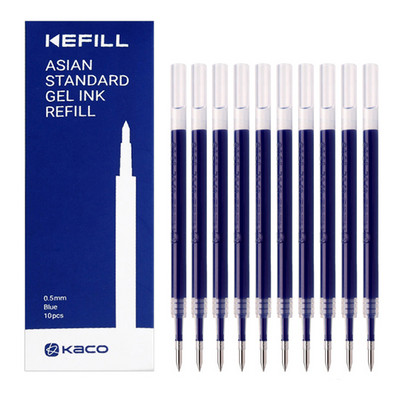 10 ks originálnych gélových per Kaco Pen 0,5 mm, podpisovacie pero, jadro, odolné podpisovacie pero, náplň, hladké písanie pre školskú kanceláriu, inteligentnú domácnosť