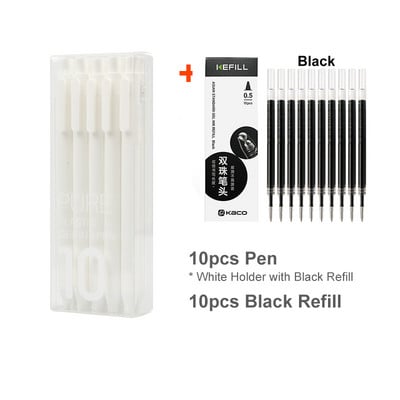 10 ks originálnych gélových per Kaco Pen 0,5 mm, podpisovacie pero, jadro, odolné podpisovacie pero, náplň, hladké písanie pre školskú kanceláriu, inteligentnú domácnosť