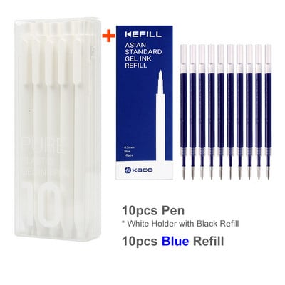 10 ks originálnych gélových per Kaco Pen 0,5 mm, podpisovacie pero, jadro, odolné podpisovacie pero, náplň, hladké písanie pre školskú kanceláriu, inteligentnú domácnosť