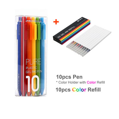 10 ks originálnych gélových per Kaco Pen 0,5 mm, podpisovacie pero, jadro, odolné podpisovacie pero, náplň, hladké písanie pre školskú kanceláriu, inteligentnú domácnosť