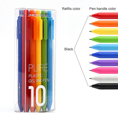 10 ks originálnych gélových per Kaco Pen 0,5 mm, podpisovacie pero, jadro, odolné podpisovacie pero, náplň, hladké písanie pre školskú kanceláriu, inteligentnú domácnosť