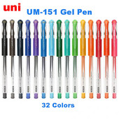 1τμχ 32 Χρώματα UM-151 Japan Uni-ball Gel Ink Στυλό 0,38mm Student Office Signature Pen Office Design