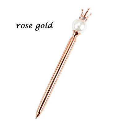 Kreativna velika lopta Kruna Metalna kemijska olovka Olovka sa suhim cvijećem Instrument za poslovni potpis Rotacijska uljana olovka Pribor Gel olovke