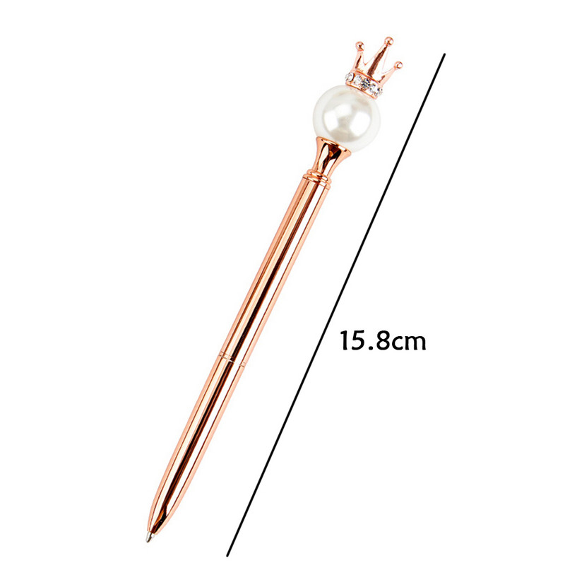 Kreativna velika lopta Kruna Metalna kemijska olovka Olovka sa suhim cvijećem Instrument za poslovni potpis Rotacijska uljana olovka Pribor Gel olovke