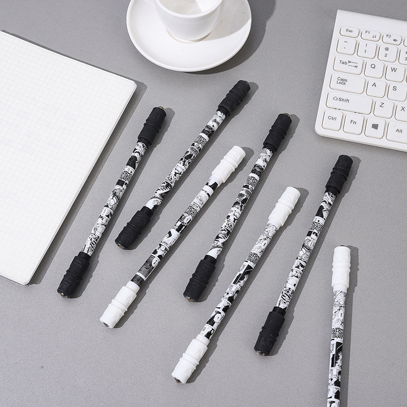 1 db forgatható toll, pörgő játéktoll gyerekeknek, diákoknak, akik vicces játéktollakat írnak Rajzfilm Anime aranyos zselés toll iskolai kellékek