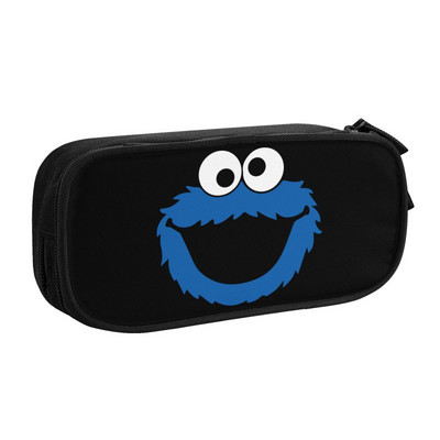 Kawaii Cartoon Sesame Street Cookie Monster pernica za djevojčice i dječake, prilagođena torba za olovke velikog kapaciteta, kutija za školski pribor