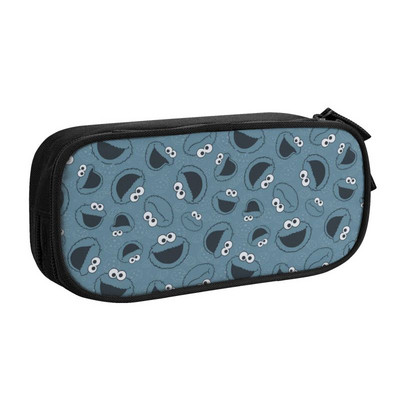 Kawaii Cartoon Sesame Street Cookie Monster pernica za djevojčice i dječake, prilagođena torba za olovke velikog kapaciteta, kutija za školski pribor