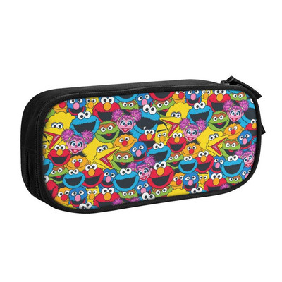 Kawaii Cartoon Sesame Street Cookie Monster pernica za djevojčice i dječake, prilagođena torba za olovke velikog kapaciteta, kutija za školski pribor