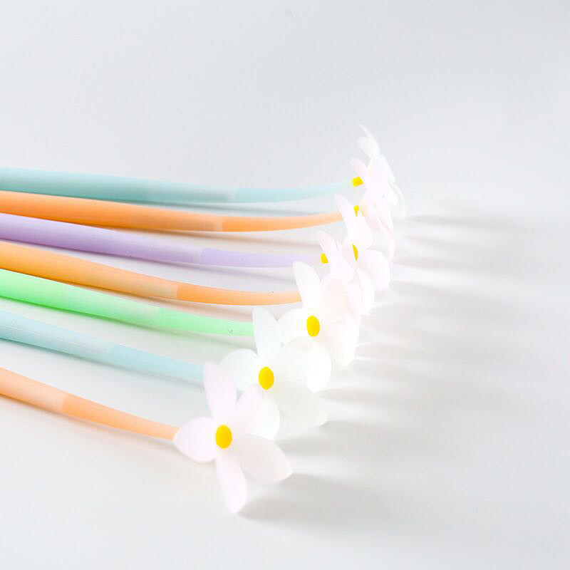 Magiškas rašiklis! Peach Blossom gelio rašiklis, galintis pakeisti spalvą Gėlių spalvotas rašiklis 4 vnt. / part