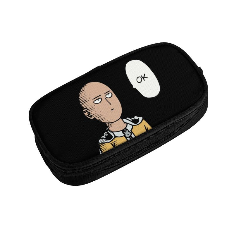 Kohandatud Anime One Punch Print Armas pliiatsitase poisile tüdrukule Suure mahutavusega pliiatsikott koolitarbed