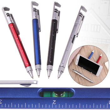 Creative Multifunctional Pen Ballpoint Screwdriver Spirit Level στυλό Πλαστική βάση τηλεφώνου Εργαλείο γραφής χαρτικών