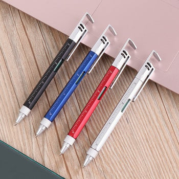 Creative Multifunctional Pen Ballpoint Screwdriver Spirit Level στυλό Πλαστική βάση τηλεφώνου Εργαλείο γραφής χαρτικών