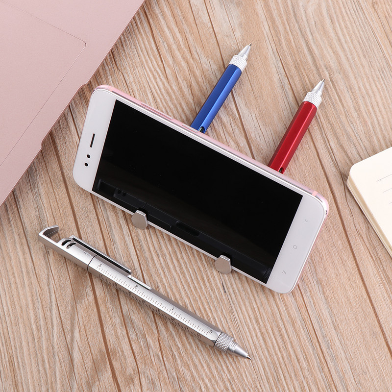 Pix multifuncțional creativ, șurubelniță, pix, pix, nivel cu spirit, Suport din plastic pentru telefon, instrument de scris pentru papetărie