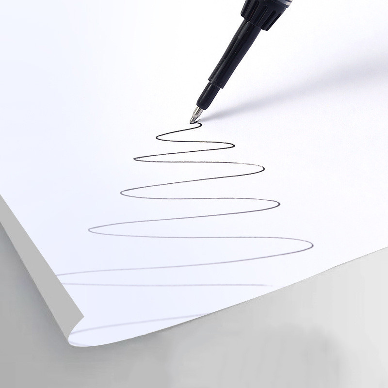 Gel olovka od 12 komada + komplet za ponovno punjenje, crna tinta, 0,5 mm kemijske olovke za školske i uredske potrepštine, studentski tisak, papirna olovka