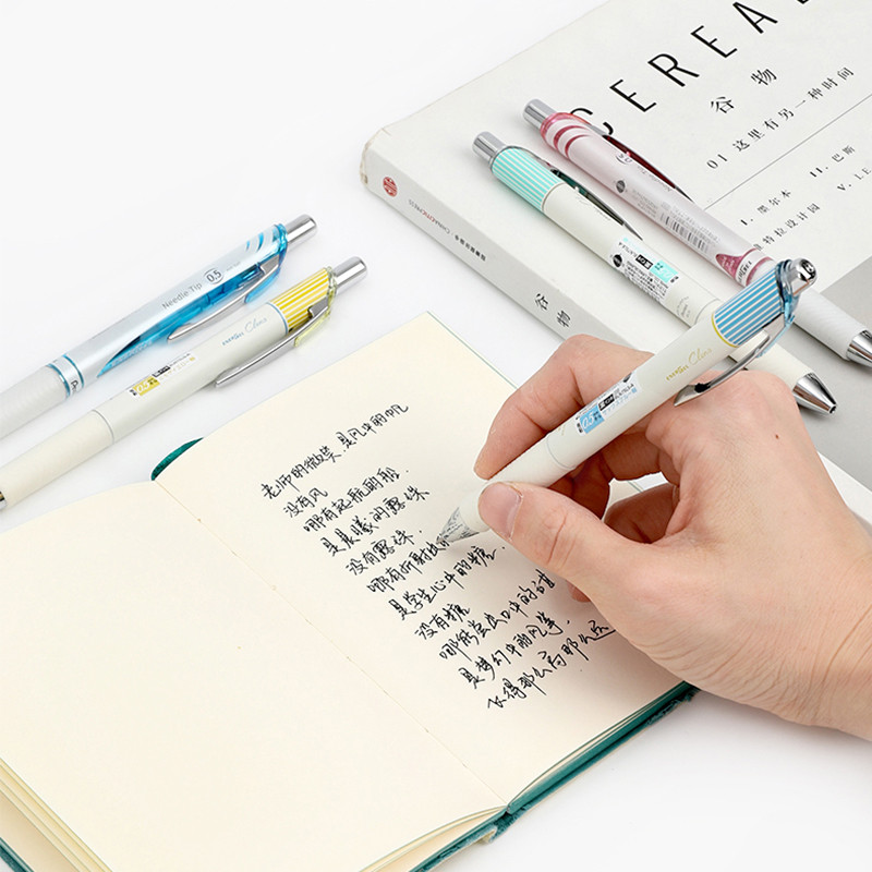 1kom Pentel Energel Gel Pen Brzosušeća Kawaii Pen Stripe Clena BLN75L Press Color Pens za papirnate materijale za učenike 0,5 mm