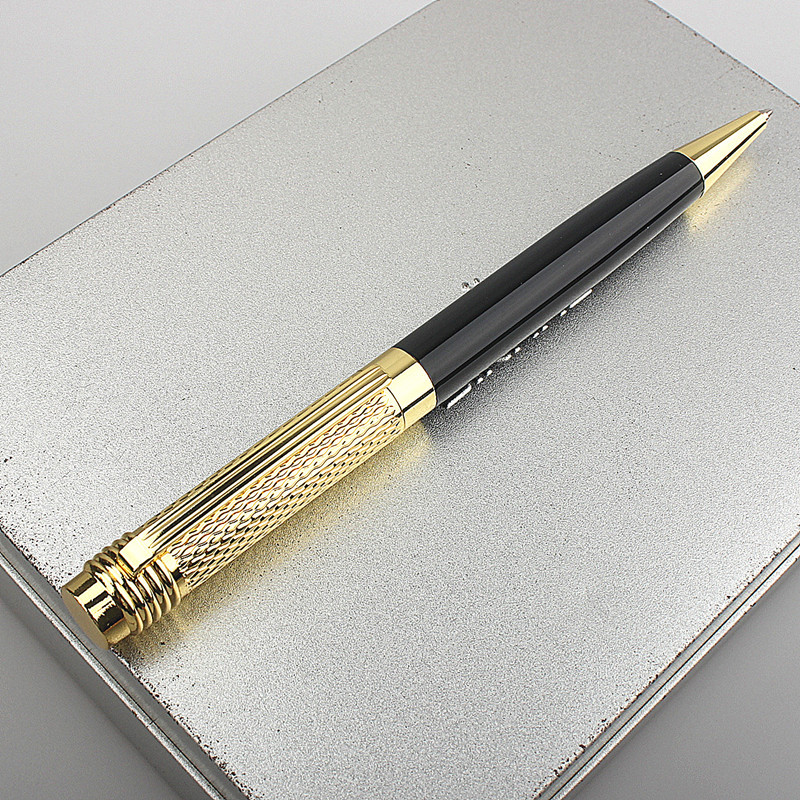 1 tk metallist geeltindipliiats luksuspliiatsid 0,7 mm sile Šveitsi täitmine musta tindiga kontori ärikool