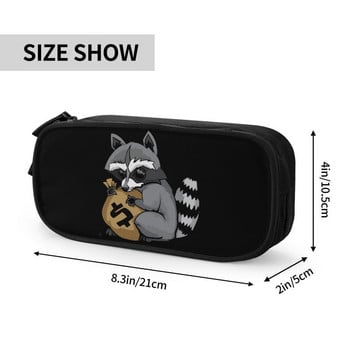 Rich Raccoon Pencils for Girl Boy Large Storage Racoon Panda Pen Bag Box Box Канцеларски материали