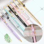 Προσαρμοσμένο ΛΟΓΟΤΥΠΟ Μόδα Μεταλλικά Στυλό Σχολική Γραφείο Ξενοδοχείου Διαφημιστική μπάλα Gel στυλό Διαφημιστικά στυλό δώρου Προσαρμοσμένα αναμνηστικά