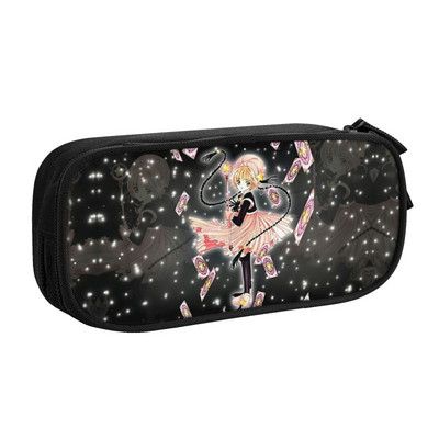 Anime Girl Sakura Kinomoto tolltartók fiúknak Gilrs nagy kapacitású Cardcaptor Sakura Manga tolltartó táska iskolai kiegészítők