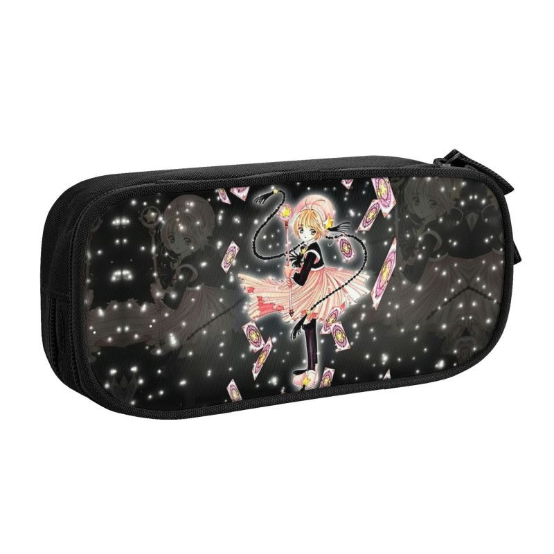 Anime Girl Sakura Kinomoto tolltartók fiúknak Gilrs nagy kapacitású Cardcaptor Sakura Manga tolltartó táska iskolai kiegészítők