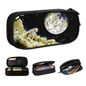 Space Planet Hero One Punch Man pieštukų dėklai mergaitei berniukui Didelės talpos mados Japonija Anime Saitama Pen Bag Box Mokykliniai reikmenys