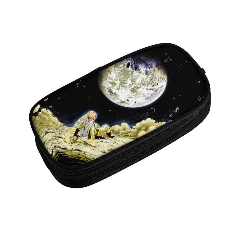 Space Planet Hero One Punch Man pieštukų dėklai mergaitei berniukui Didelės talpos mados Japonija Anime Saitama Pen Bag Box Mokykliniai reikmenys
