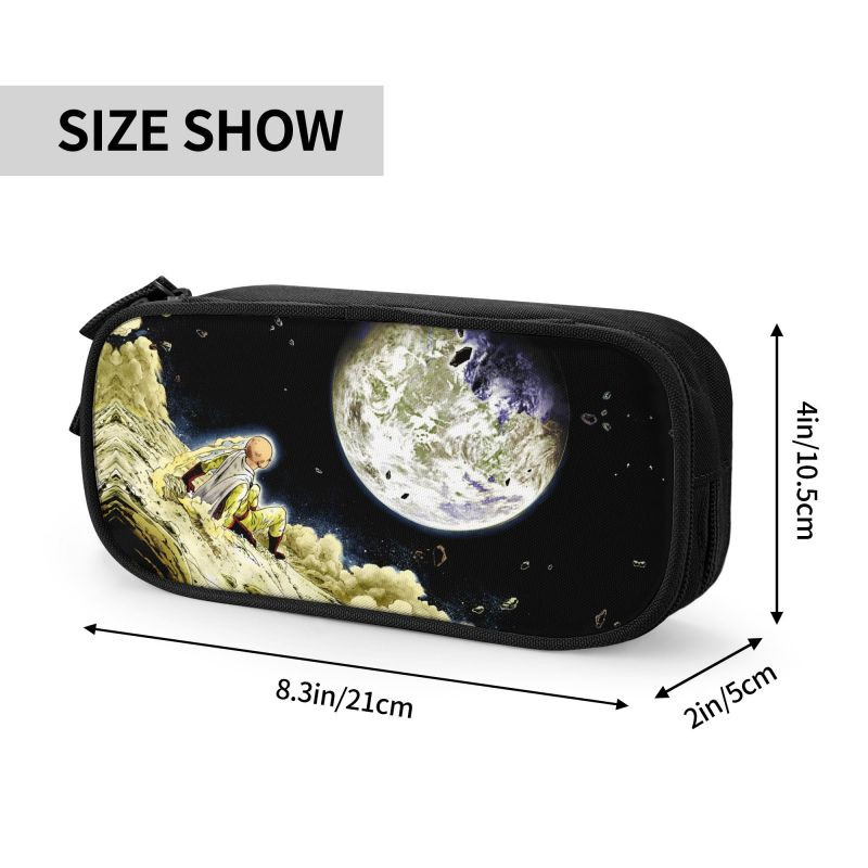 Space Planet Hero One Punch Man pieštukų dėklai mergaitei berniukui Didelės talpos mados Japonija Anime Saitama Pen Bag Box Mokykliniai reikmenys