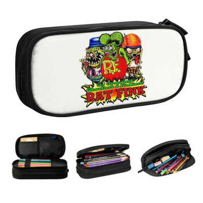 Testreszabott Rat Fink grafikus Kawaii tolltartó fiúk Gilrs nagy kapacitású rajzfilm Monster ceruzatasak diákiskola