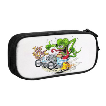 Custom Tales Of Rat Fink Kawaii Pencil Girl Boy Голям капацитет Cartoon Monster Pencil Bag Студентски канцеларски материали