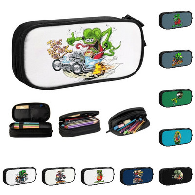 Prilagođene Tales Of Rat Fink Kawaii pernica Djevojka Dječak Velikog kapaciteta Crtana čudovišna torba za olovke Studentski pribor