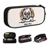 Μολυβοθήκες Kawaii Peeking Dog Shih Tzu για κορίτσια αγόρια Μολυβοθήκες Μεγάλης χωρητικότητας Χαρτικά