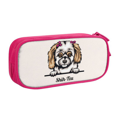 Μολυβοθήκες Kawaii Peeking Dog Shih Tzu για κορίτσια αγόρια Μολυβοθήκες Μεγάλης χωρητικότητας Χαρτικά