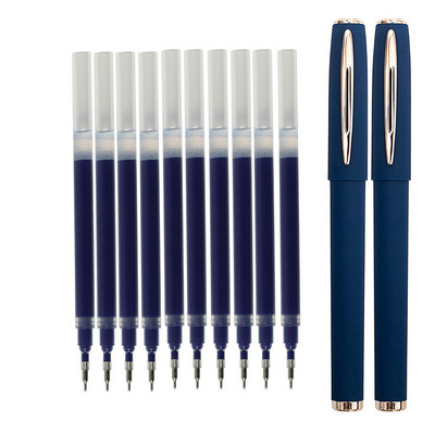 12 db-os gél tintás görgős golyóstoll, közepes vonalú (0,7 mm), iskolai irodaszer, fekete VAGY kék tinta