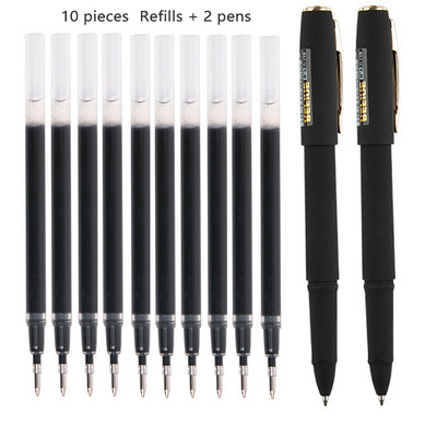 12 db-os gél tintás görgős golyóstoll, közepes vonalú (0,7 mm), iskolai irodaszer, fekete VAGY kék tinta