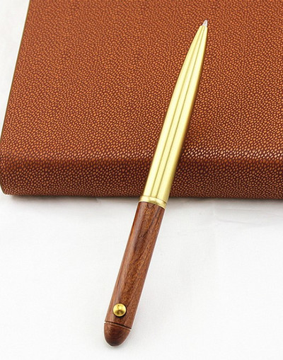 Ξύλινα στυλό Rollerball στυλό Ροζ χρυσό στυλό για γράψιμο διαφημιστικών δώρων Προσαρμοσμένο στυλό μπάλας