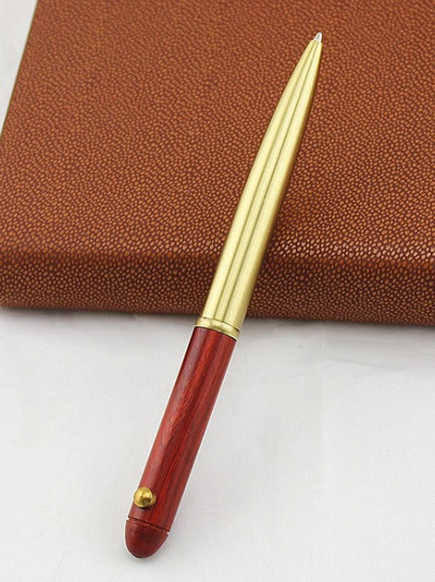 Ξύλινα στυλό Rollerball στυλό Ροζ χρυσό στυλό για γράψιμο διαφημιστικών δώρων Προσαρμοσμένο στυλό μπάλας