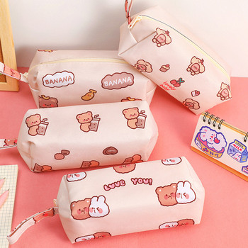 4 стила Kawaii Bear Чанти за моливи Карикатура Симпатични прости калъфи за моливи Ученически пособия Канцеларски материали Чанти за моливи