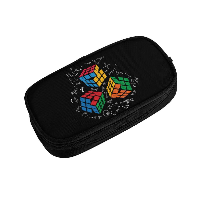Kohandatud matemaatika Rubiku kuubik armas pliiats, tüdrukutele poistele, suure mahutavusega Geek õpetaja kinke pliiatsi kott koolitarbed
