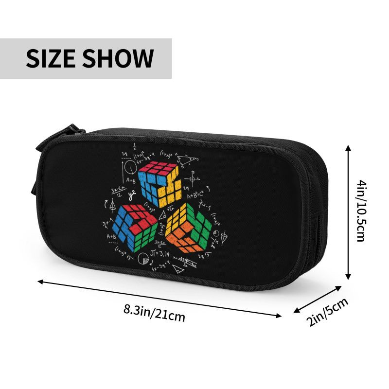 Kohandatud matemaatika Rubiku kuubik armas pliiats, tüdrukutele poistele, suure mahutavusega Geek õpetaja kinke pliiatsi kott koolitarbed