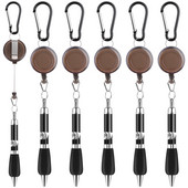 6 buc. snur de tragere pentru drumeții breloc cu șnur stilou cu clemă pentru curea pixuri carabinier pixuri cu bile pix retractabil cu insignă