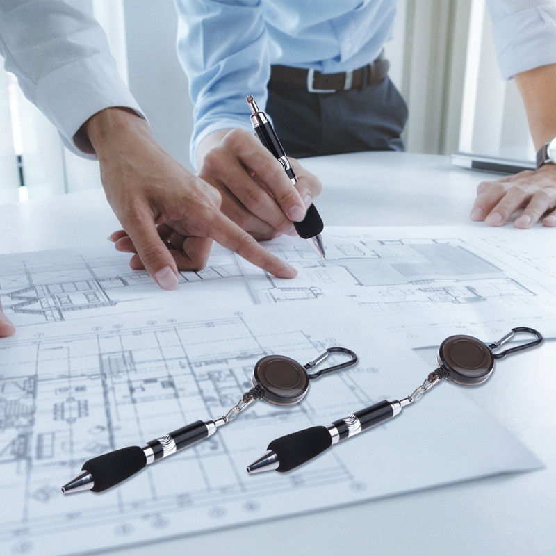 6 buc. snur de tragere pentru drumeții breloc cu șnur stilou cu clemă pentru curea pixuri carabinier pixuri cu bile pix retractabil cu insignă