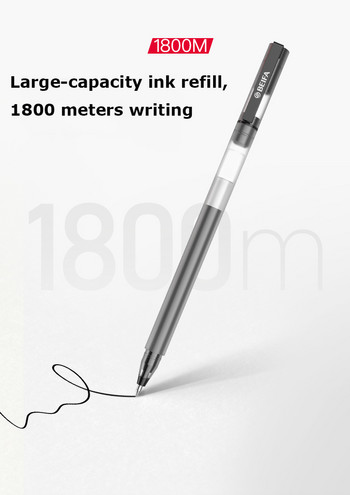 Xiaomi BEIFA Super Writing Gel Pens 0.5MM черен/червен пълнител Bullet Signing Pens 1800M дължина на писане за училищни канцеларски материали