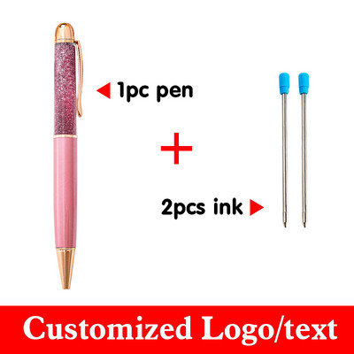 Olovka za živi pijesak, 3 kom/set, modna zlatna kemijska olovka u prahu Nabavite 2 metalne olovke s tintom, prilagođeni logotip, poklon olovka za studente, natpisi na veliko