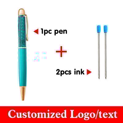 Olovka za živi pijesak, 3 kom/set, modna zlatna kemijska olovka u prahu Nabavite 2 metalne olovke s tintom, prilagođeni logotip, poklon olovka za studente, natpisi na veliko