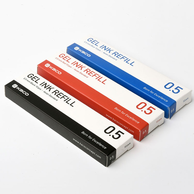 KACO 10 komada plave/crne/crvene/raznobojne tinte za Xiaomi Pen 0,5 mm Signing PEN za školski ured Glatko pisanje Izdržljivo punjenje za potpis