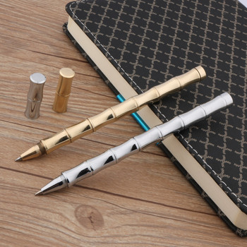 Υψηλής ποιότητας χάλκινο στυλό RollerBall Brass Μπαμπού Spin Gold BALLPOINT PEN Γραφική ύλη σχολικά είδη Γράψιμο