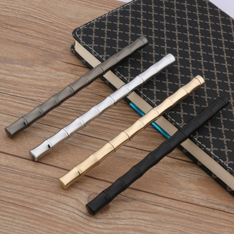 Visokokvalitetni bakreni roler Hemijska olovka Mesing Bambus Spin Zlatna kemijska olovka Uredski školski pribor Pisanje